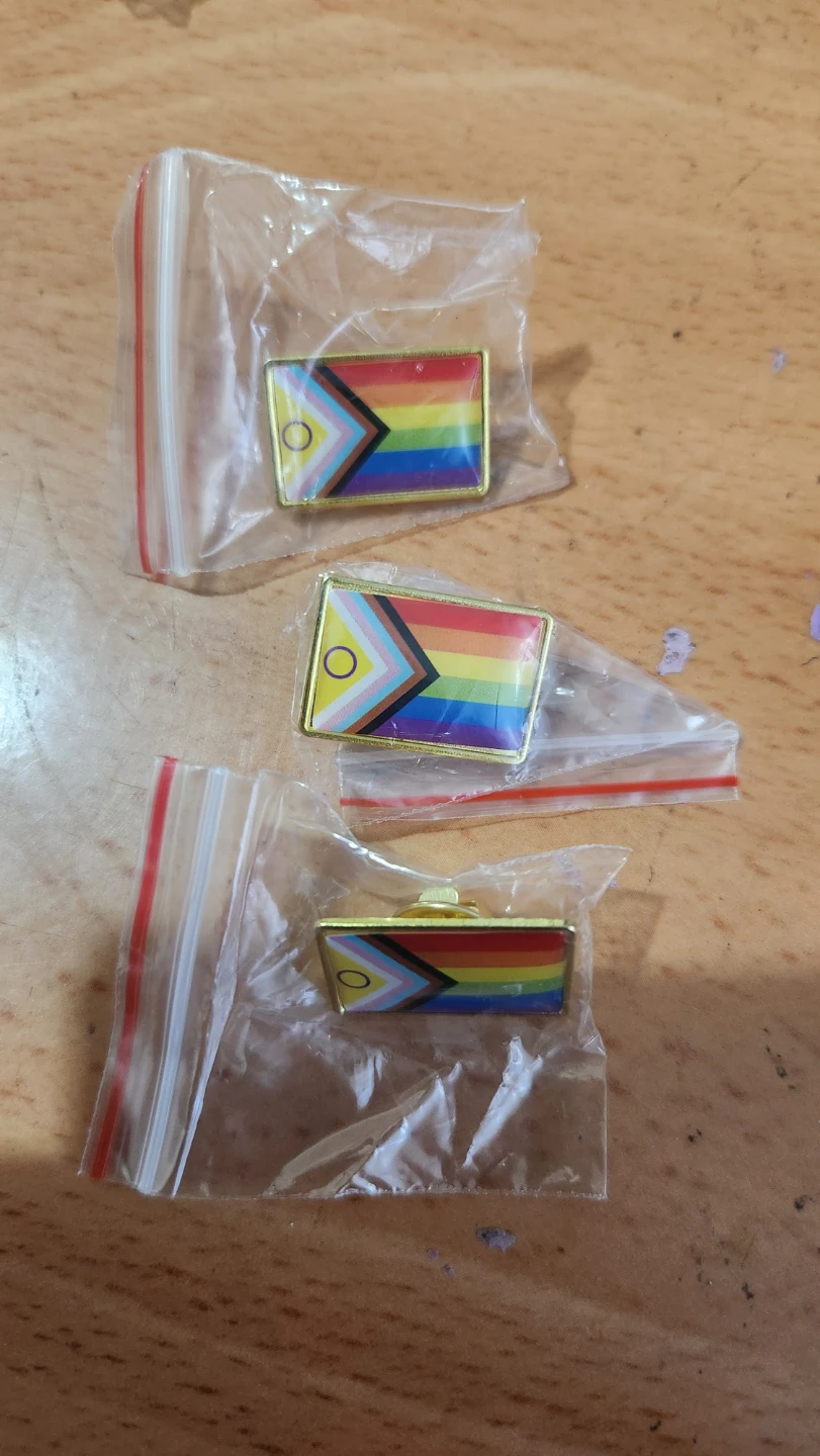 Progress Pride Flag Enamel Pins - Set of 3 - photo 2