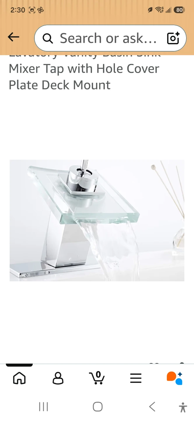 Brand new Waterfall Glass Spout Faucet