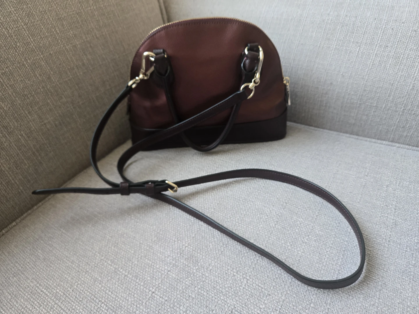Coach Dome Satchel Handbag Purse - Burgundy - photo 5