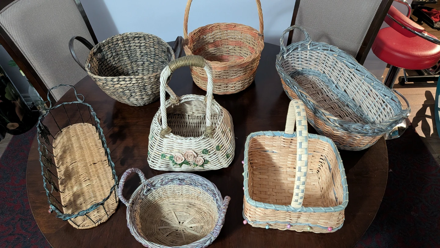 Assorted Wicker and Wire Baskets - photo 3