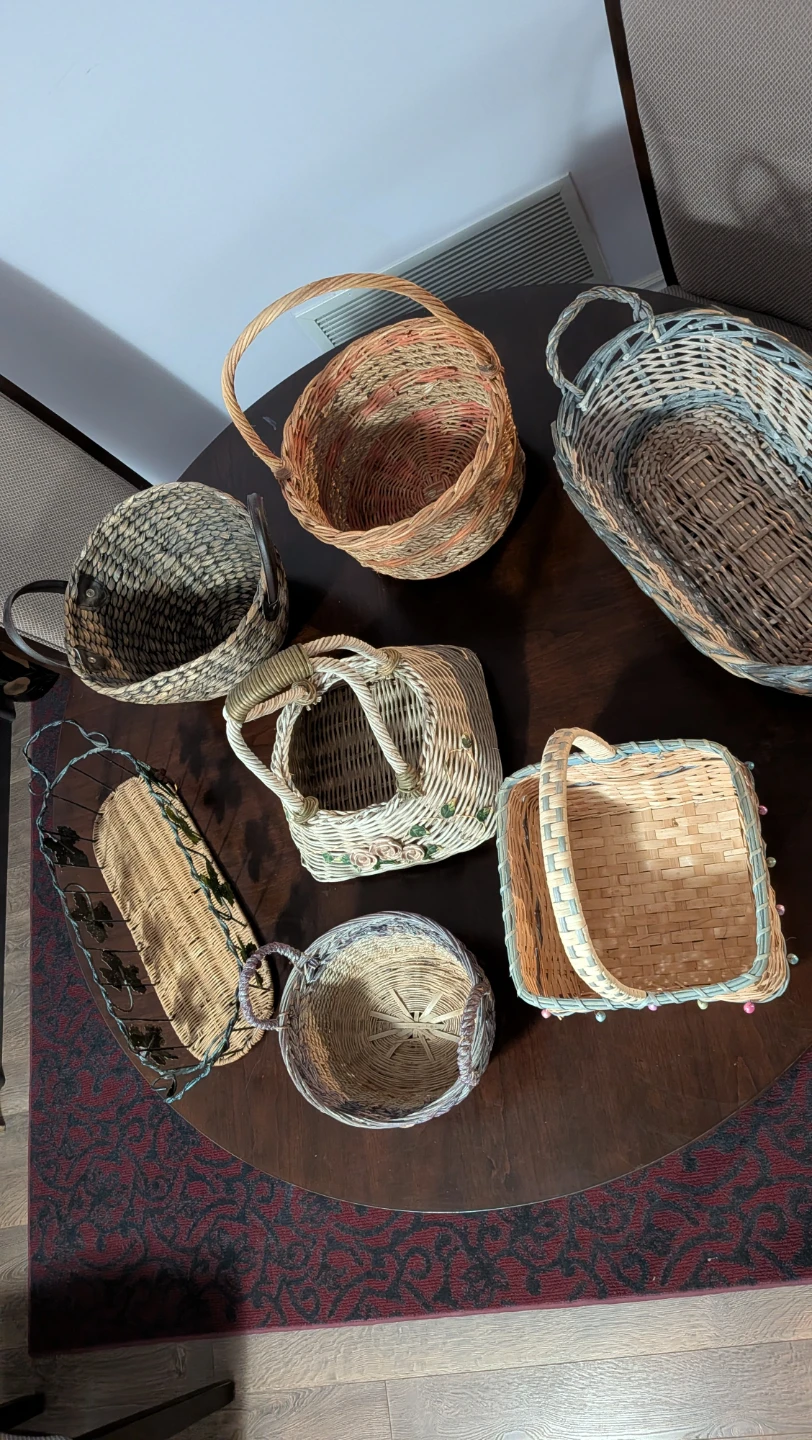 Assorted Wicker and Wire Baskets - photo 4