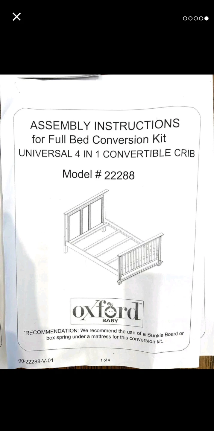 Beautiful Stone Wash 4‑in‑1 Crib with All Accessories - photo 5