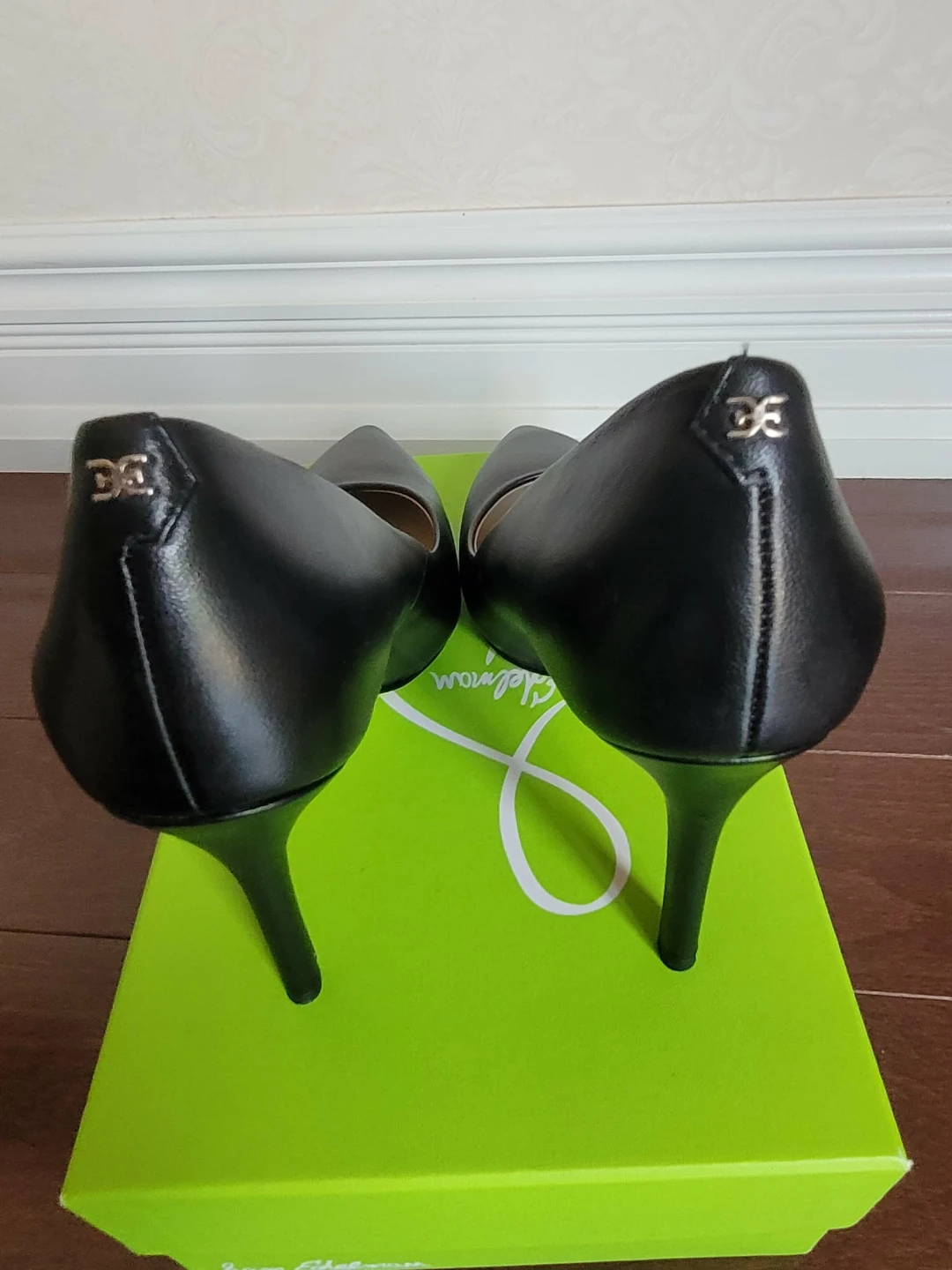 Sam Edelman Hazel Black Leather Heels Size 8 - photo 3