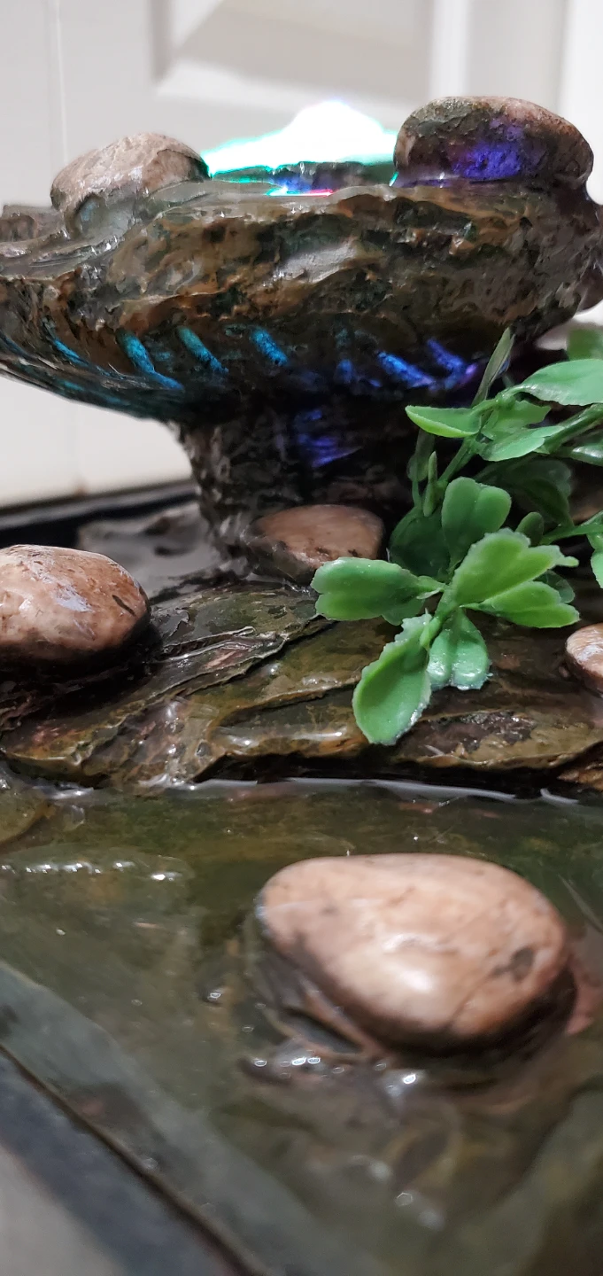Tabletop Rock Water Fountain with LED Light - photo 2