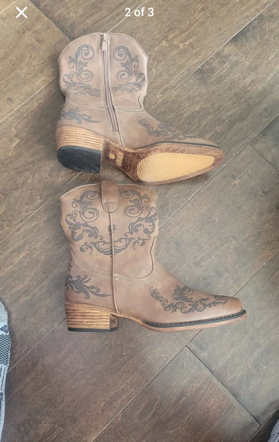 Women's Cowboy Cowgirl Western Ankle Boots Low Chunky ...