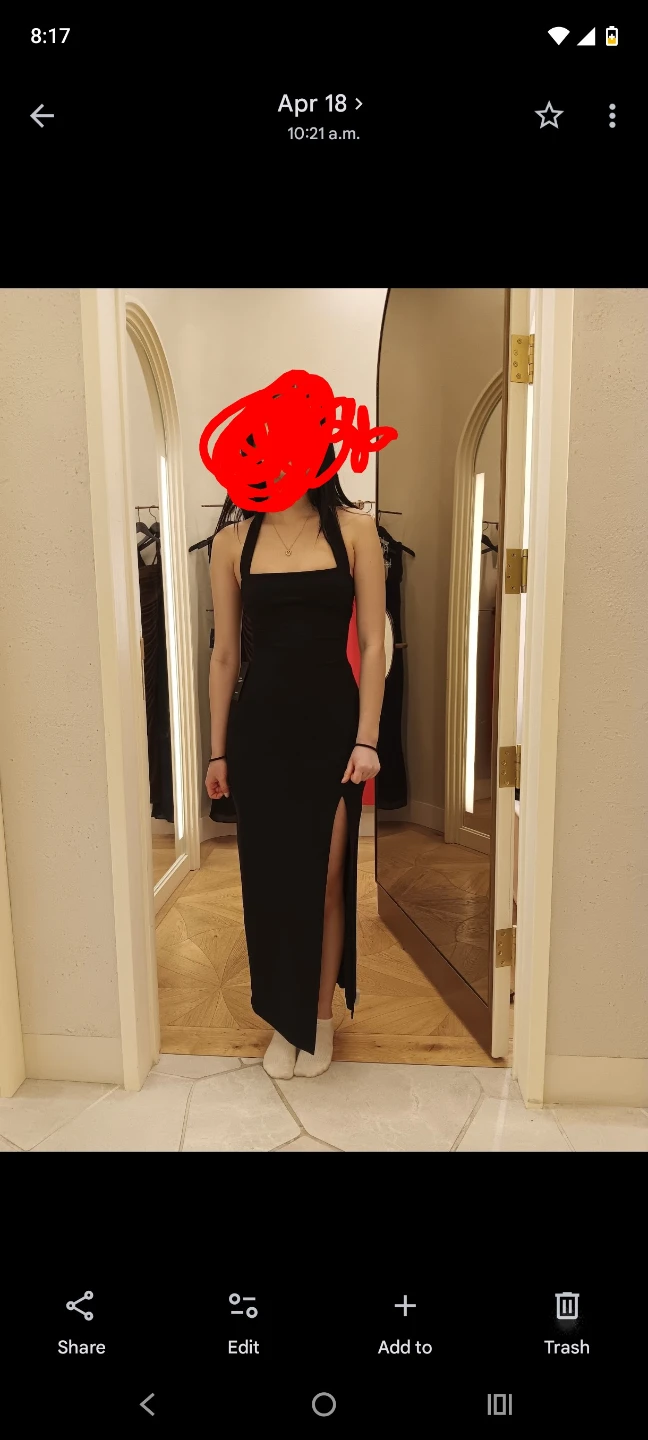 Black Maxi Dress with High Slit