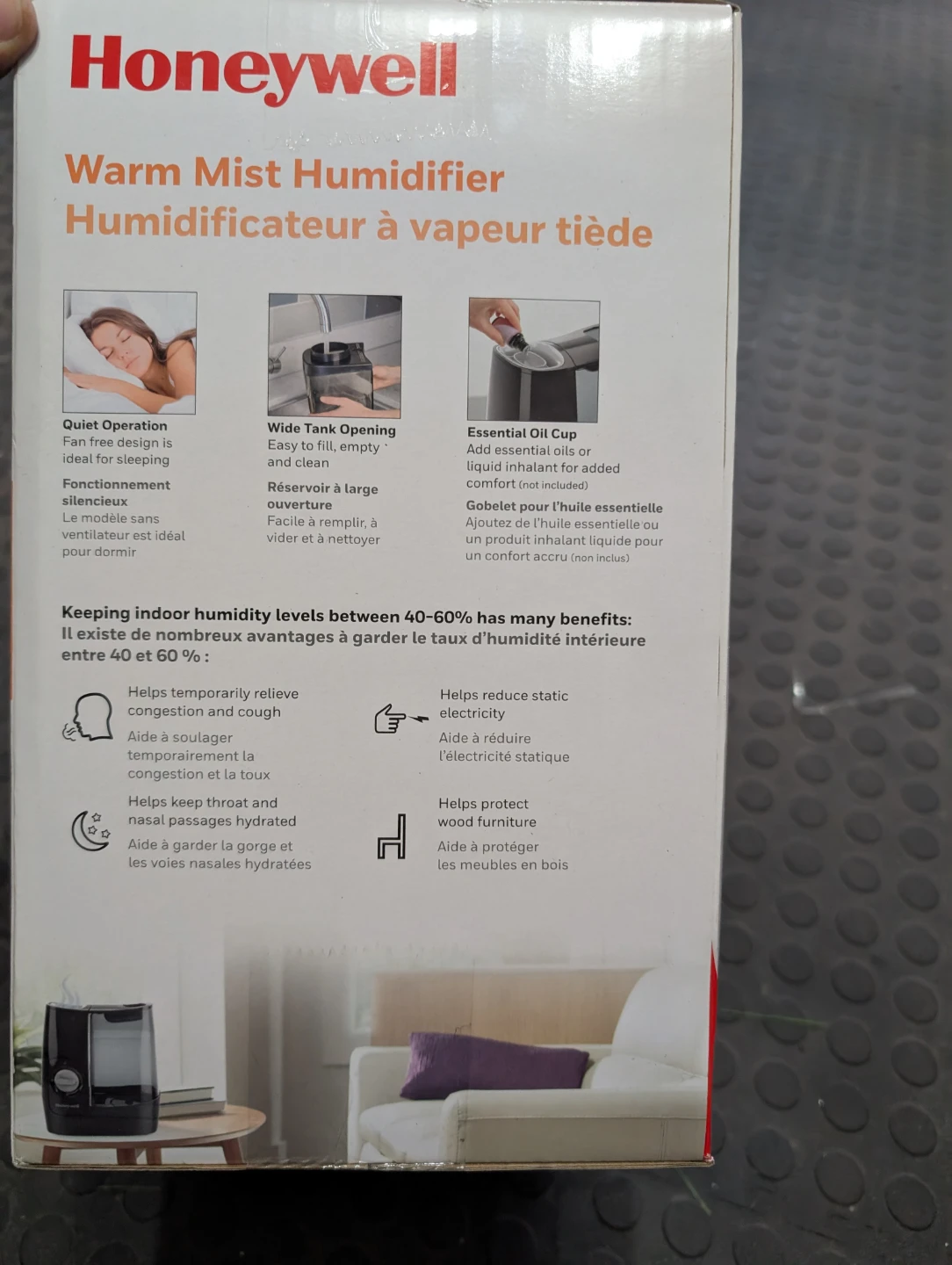 Honeywell Soothing Comfort Warm Mist Humidifier - photo 3