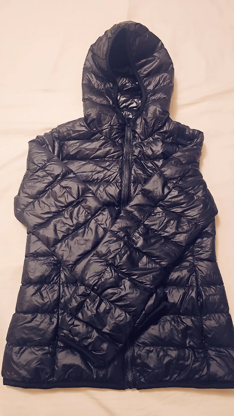 Black Hooded Puffer Jacket small - photo 2