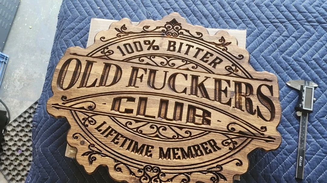 Custom "Old Fuckers Club" Wood Sign