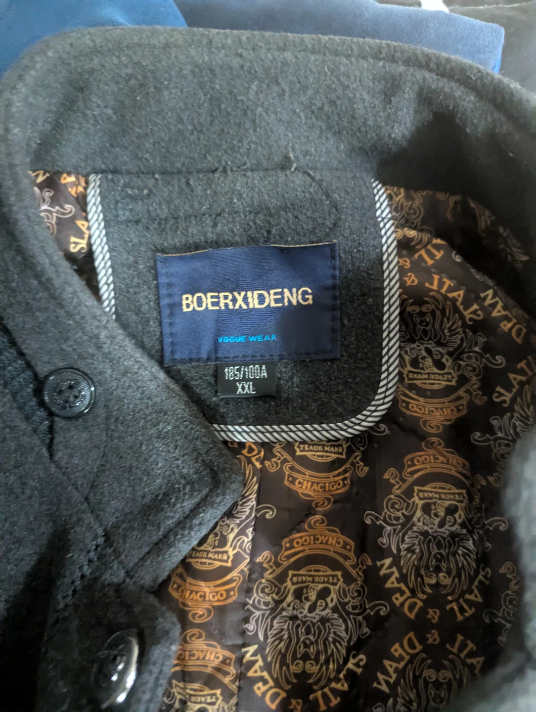 BOERXIDENG Dark Grey Wool Blend Jacket XXL - photo 2