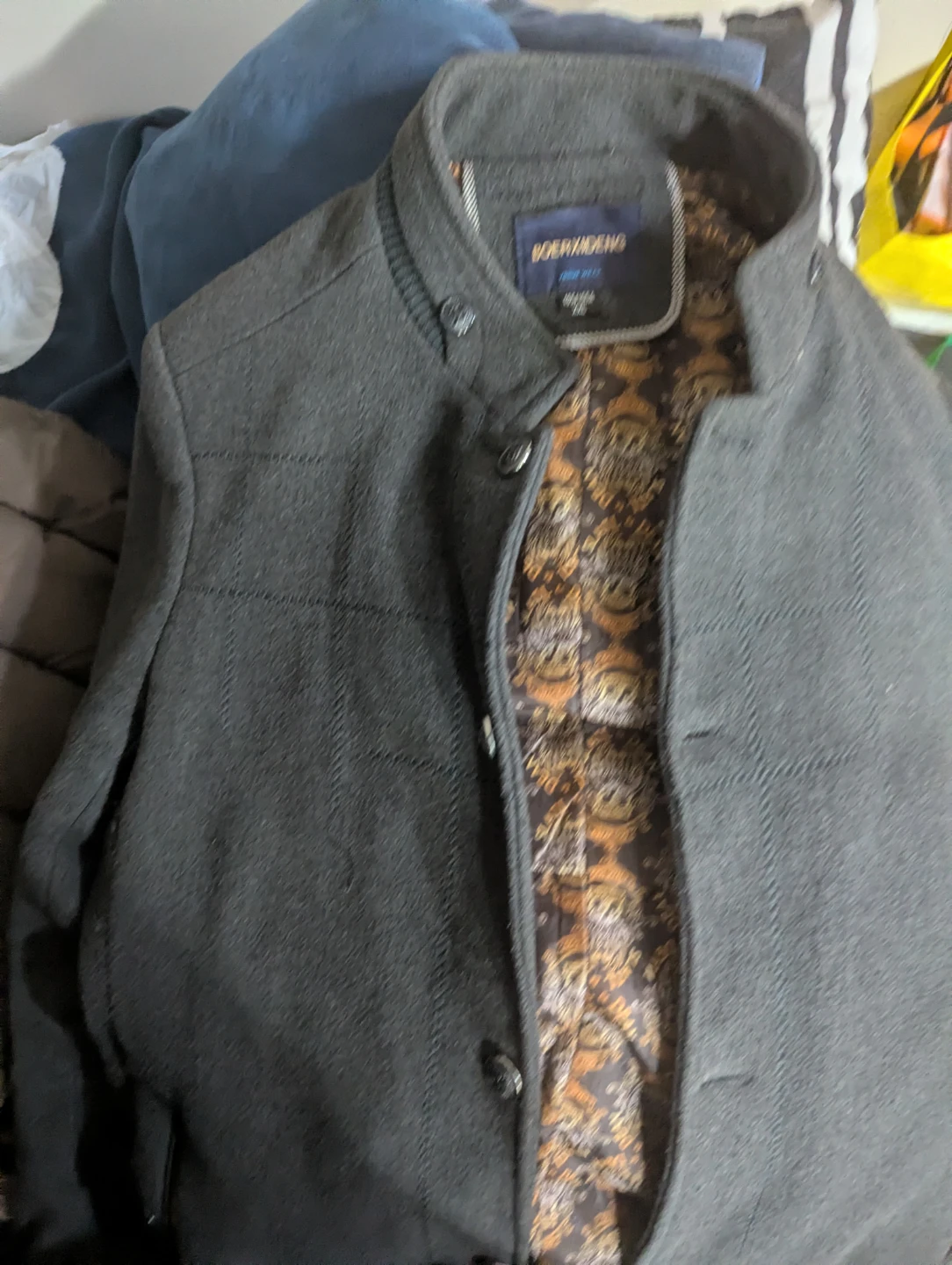 BOERXIDENG Dark Grey Wool Blend Jacket XXL - photo 3