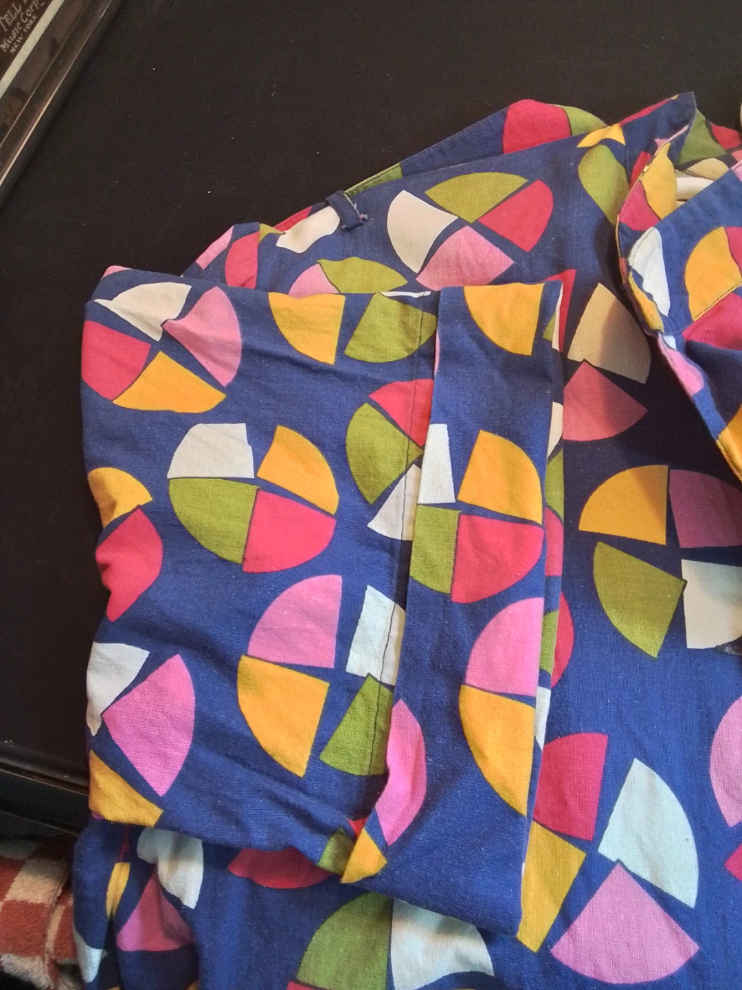 Vintage-Chic Multi-Color Geometric Shirt Jacket / Tunic - photo 3