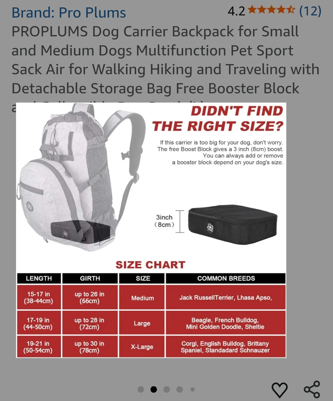 Pro Plums Dog Carrier Backpack - L - photo 4
