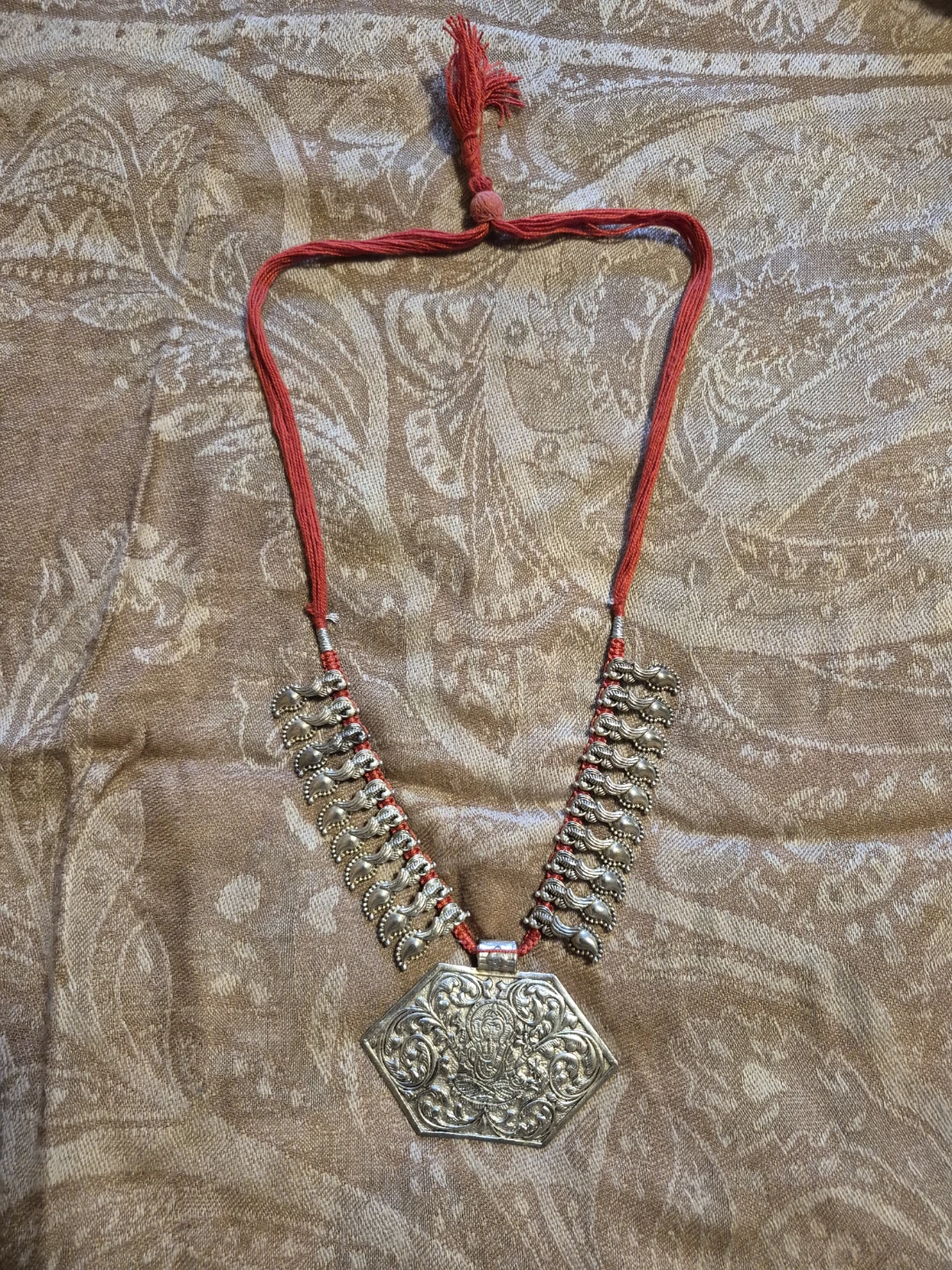 Indian Ganesh Statement Pendant Necklce - photo 2