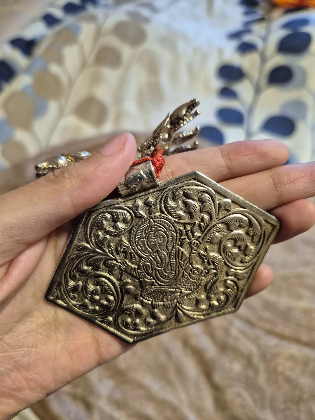 Indian Ganesh Statement Pendant Necklce - photo 3