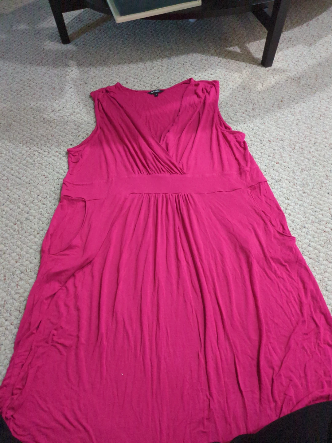 George Sleeveless Pink V neck Dress Size 3X