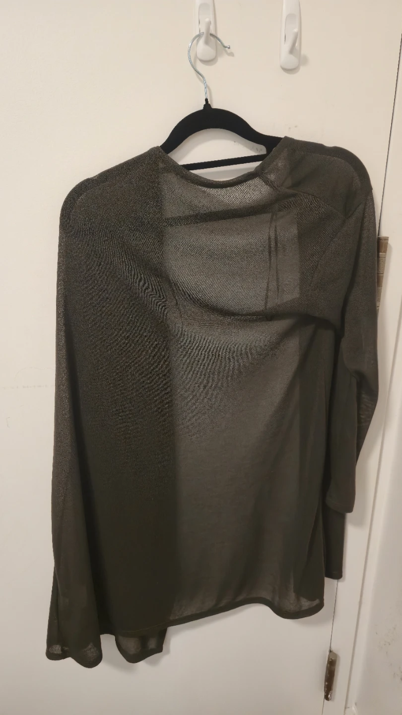 UNIQLO dark green sheer cardigan - photo 2