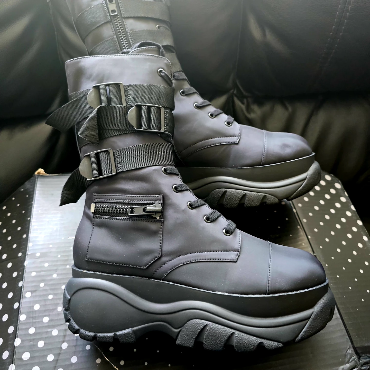 Brand new All Black Combat Boots for sale - photo 2