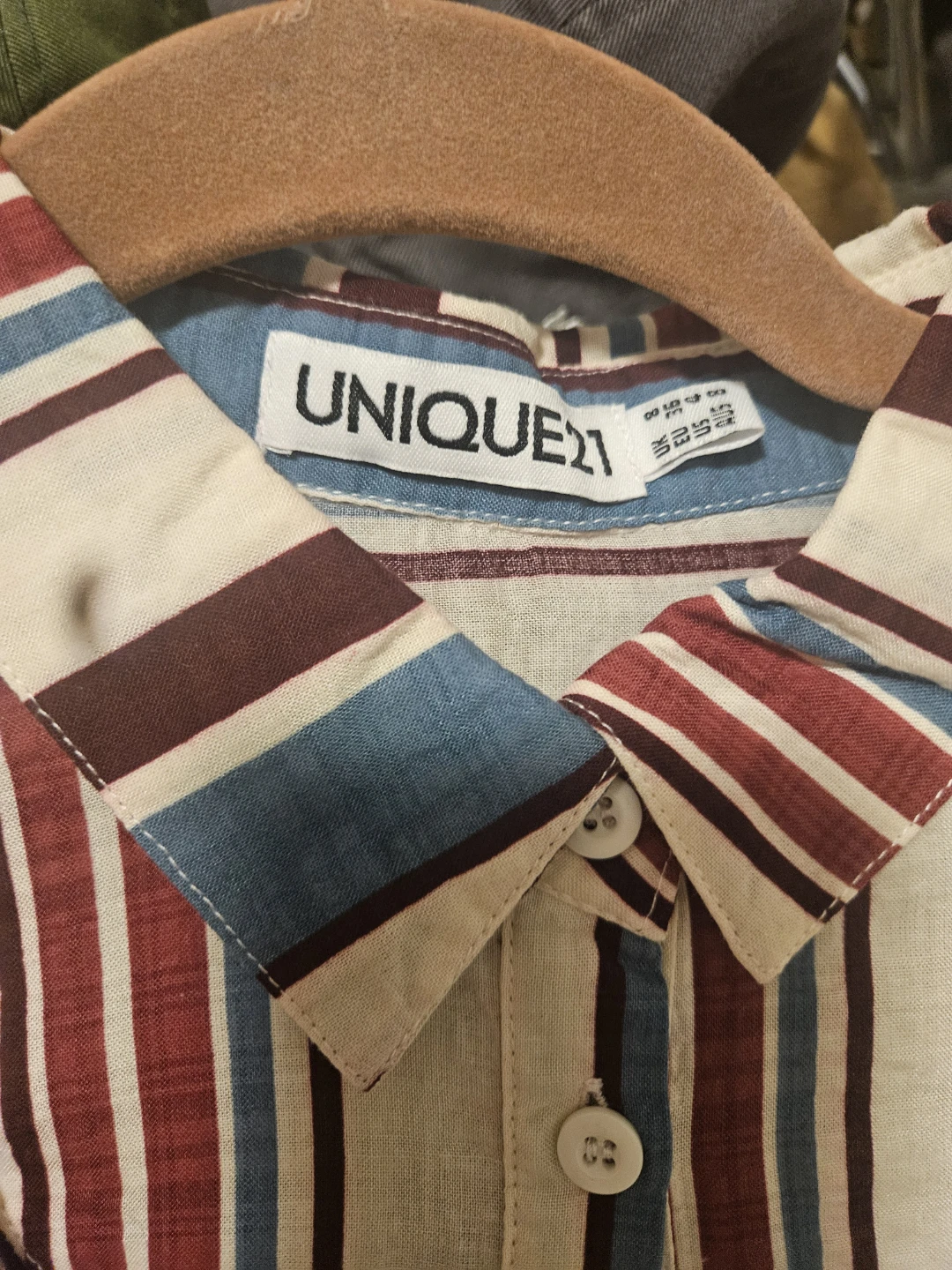 UNIQUE21 Striped Button-Up Shirt with Ruffle Detail - photo 2
