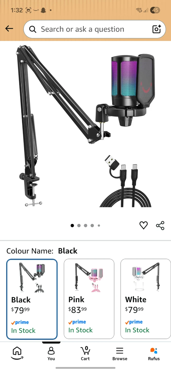 Fifine A6T Gaming Microphone Kit with Boom Arm Stand - photo 3