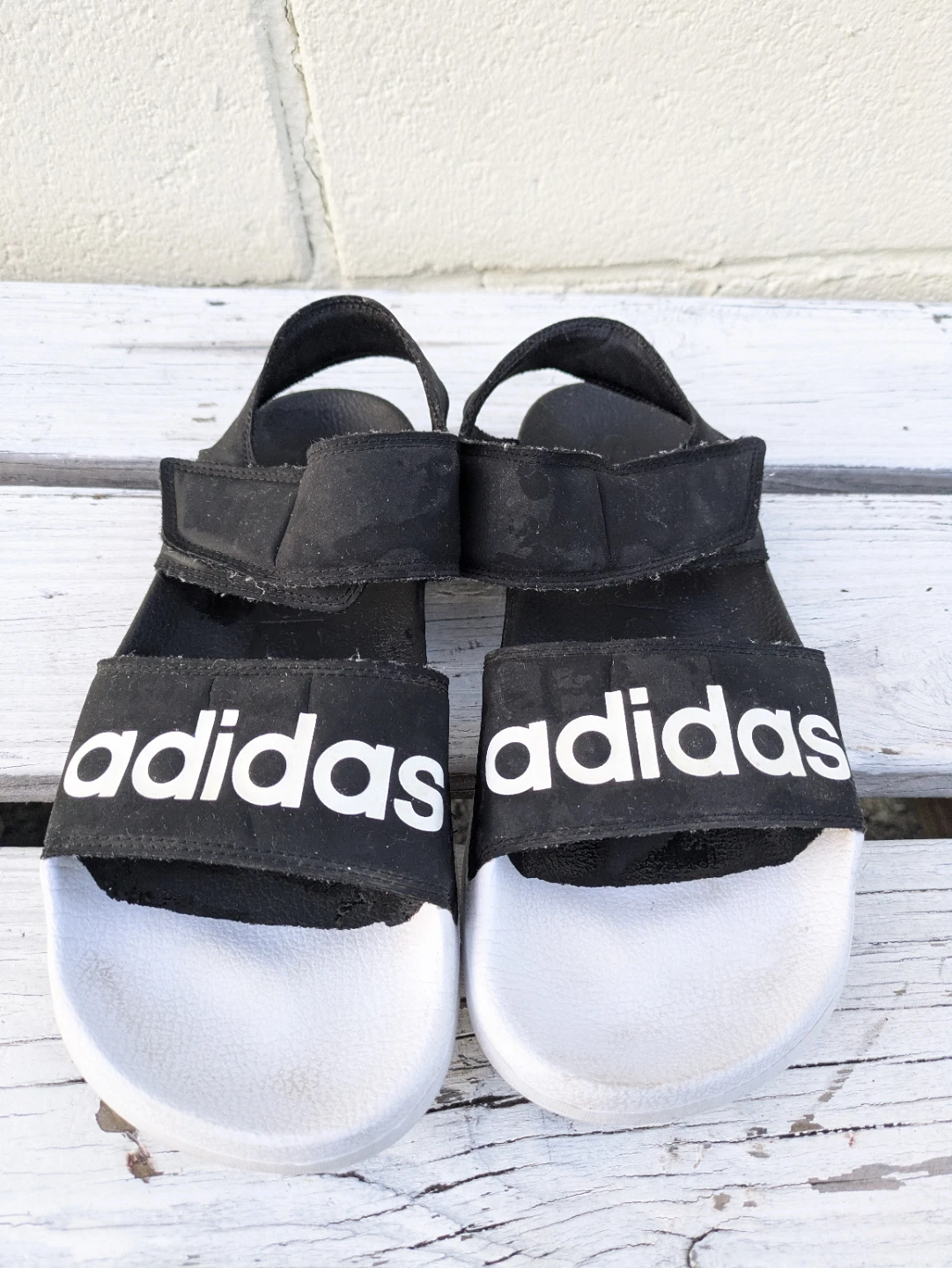 Adidas men's Black & White Sport Sandals - photo 5