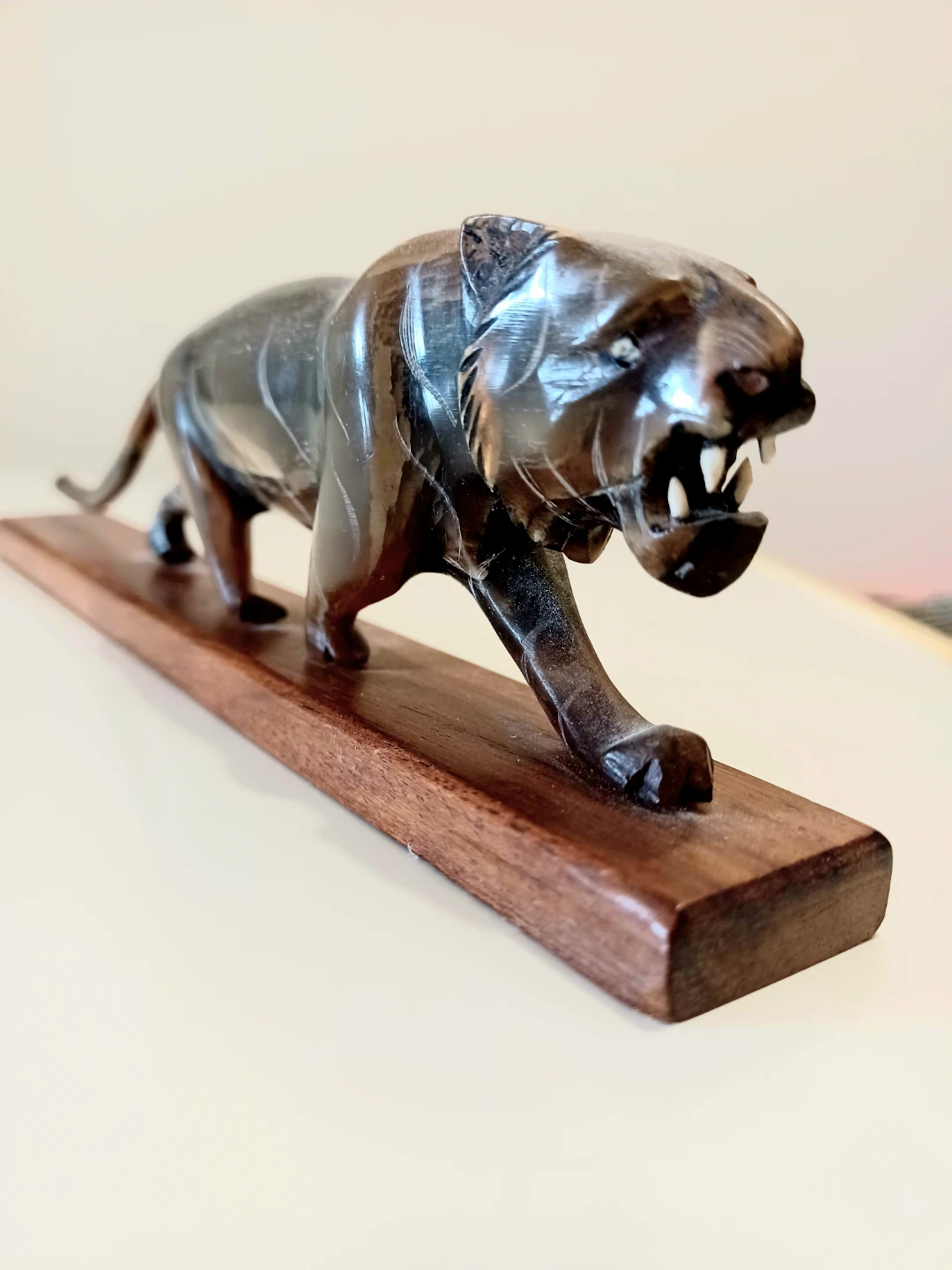 Hand Carved Tiger Figurine