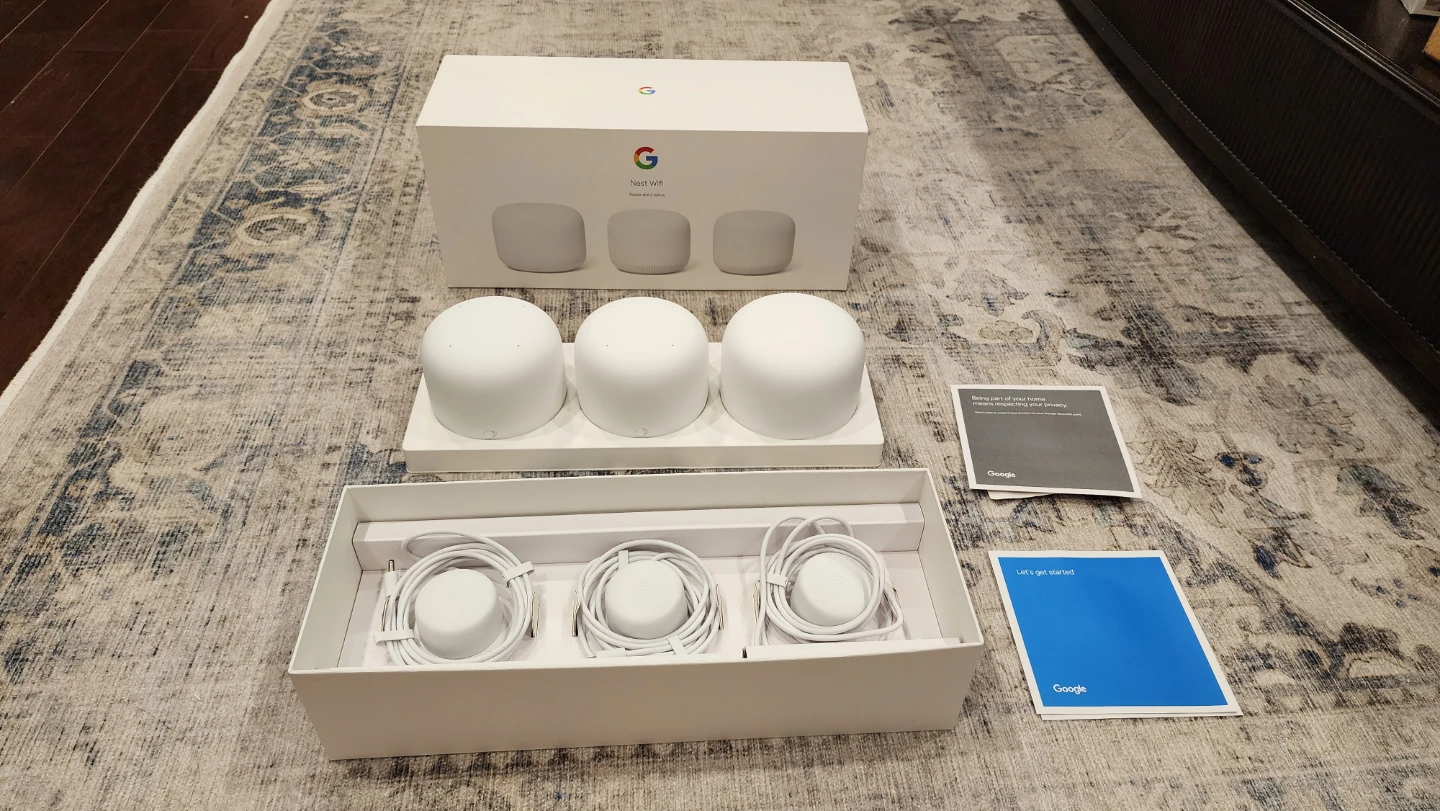 Google Nest Wifi Router and 2 Points (Snow)