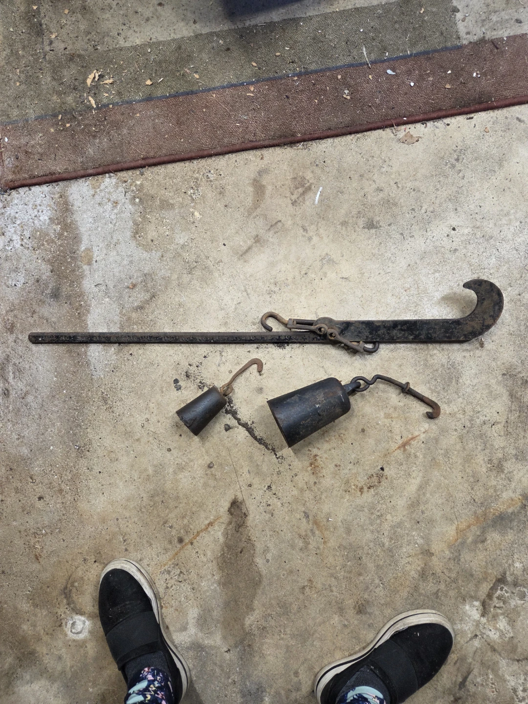 Vintage Balance Scale Beam with Weights