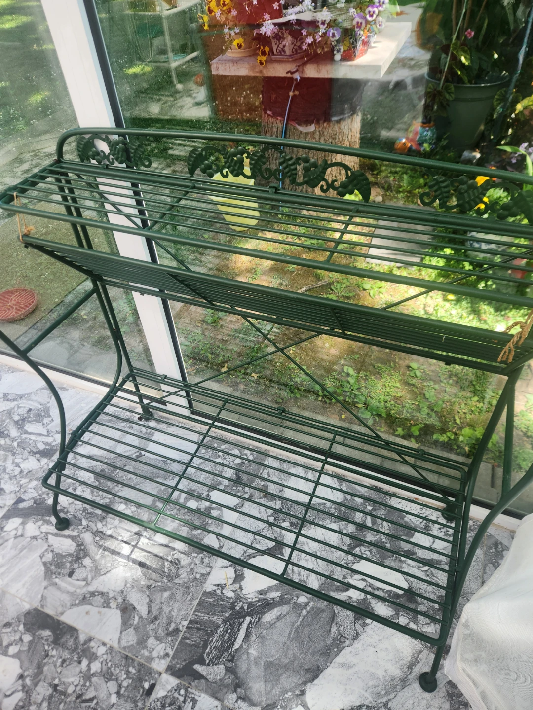Green Metal 2-Tier Plant Stand ⚽ - photo 2