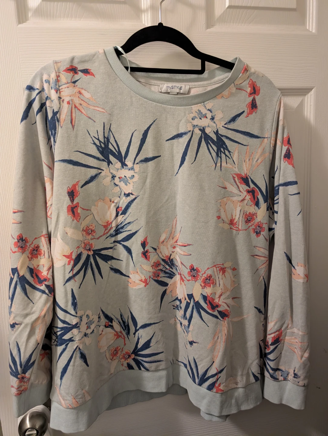 mySTYLE Floral Long Sleeve Sweatshirt XL/TG