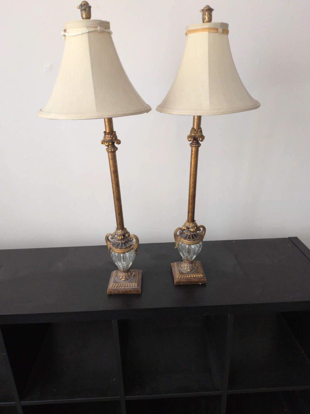 Pair of ornate table lamps