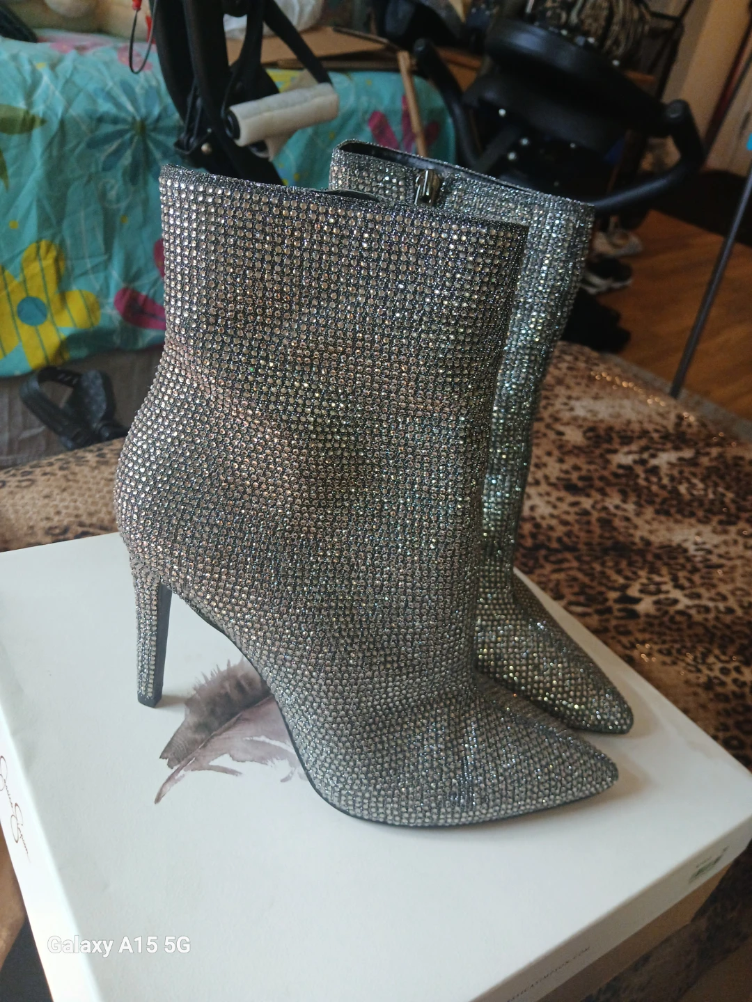 Jessica Simpson Rhinestone Pointed Toe Ankle Boots - photo 2