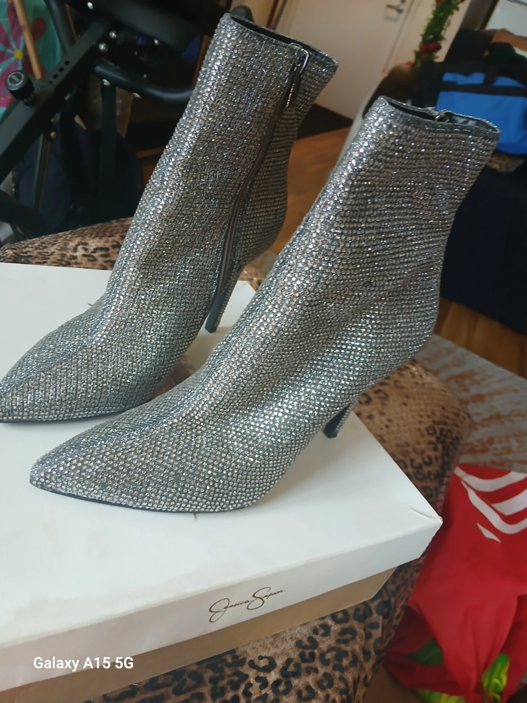 Jessica Simpson Rhinestone Pointed Toe Ankle Boots - photo 4