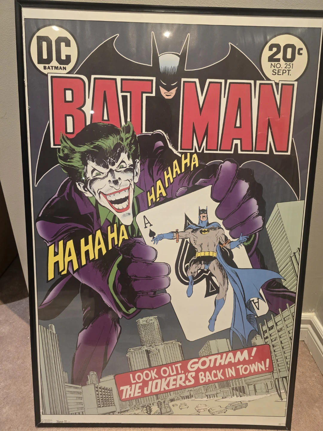 Batman Poster In Frame  - 33" x 23"