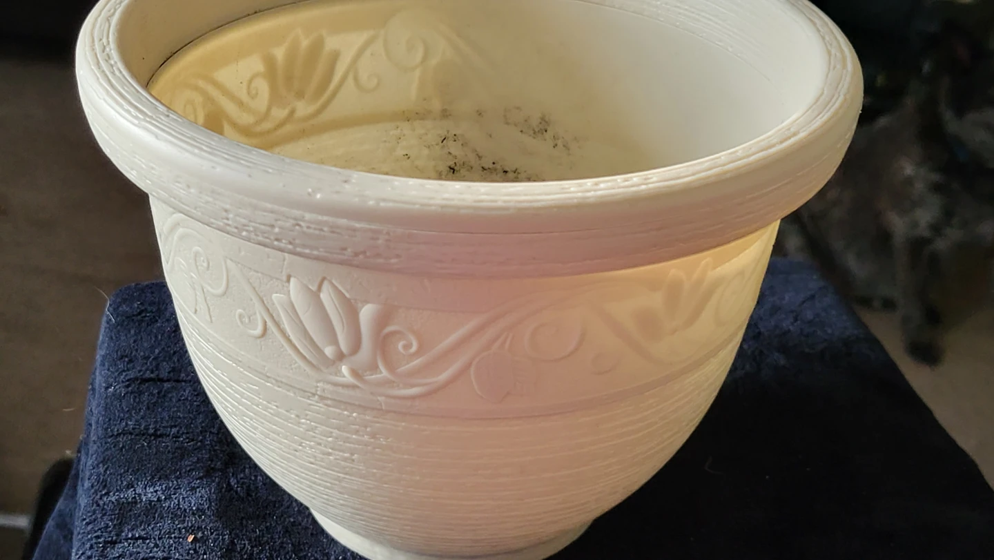 Creamy White Decorative Planter Pot