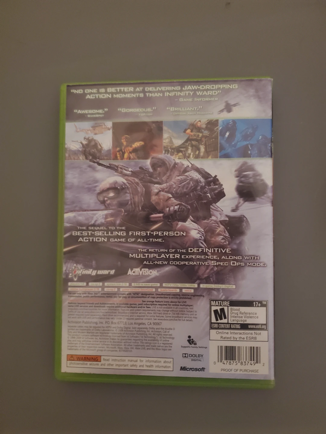 Call of Duty: Modern Warfare 2 Xbox 360 Game - photo 2
