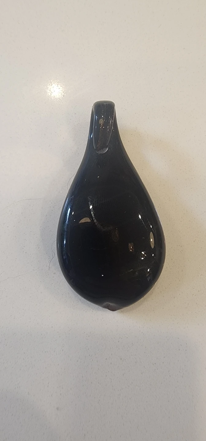 Handmade Glass Pendant with Floral Design - photo 3