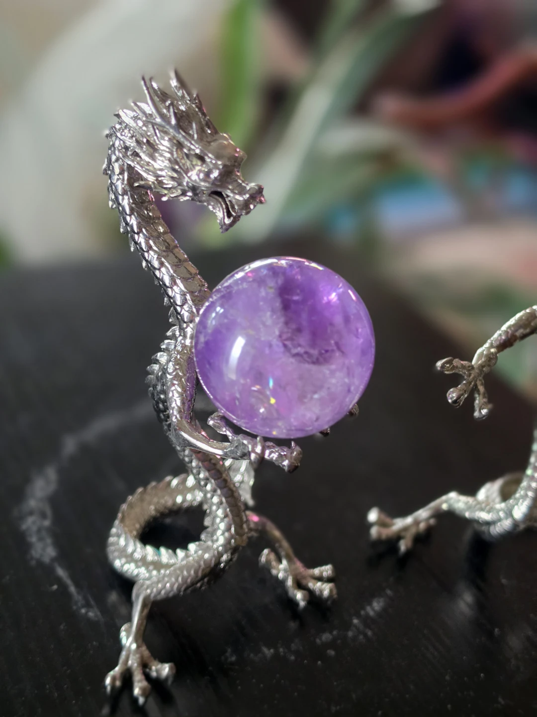 pair of Dragon with Sphere Stand - photo 2