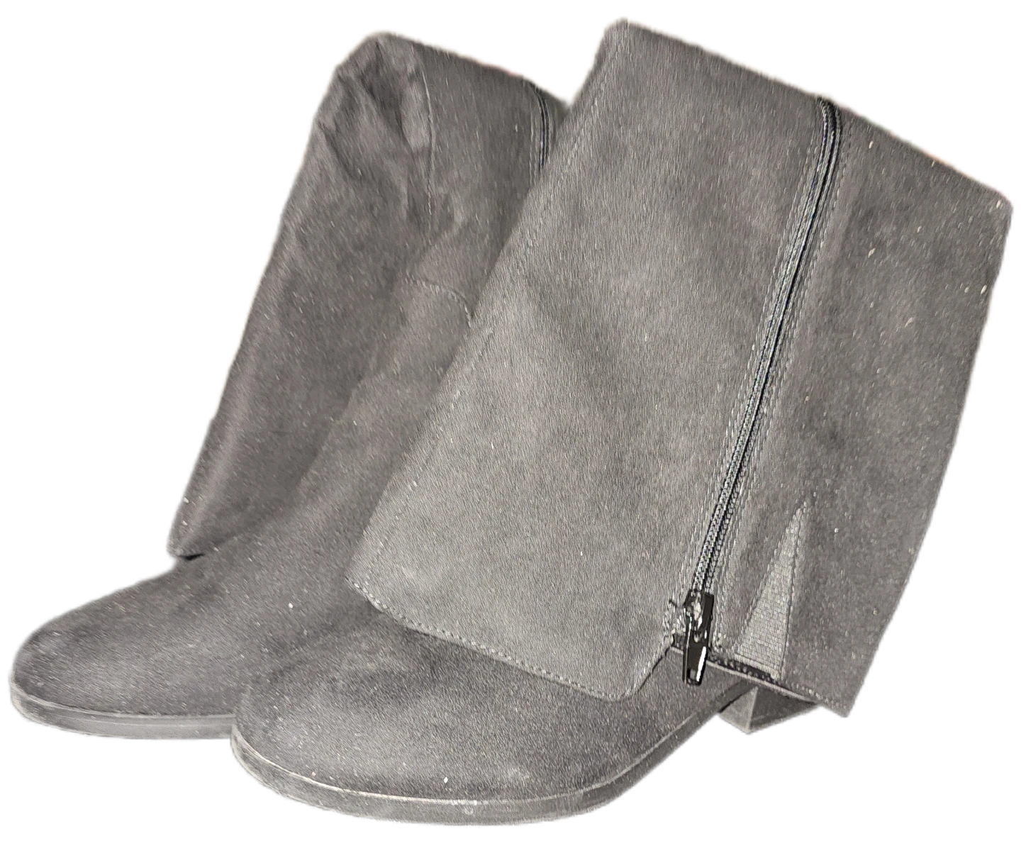 Style & Co Black Foldover Suede Boots Size 8⚽️ - photo 2