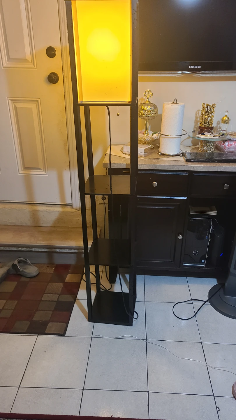 Black Shelf Floor Lamp