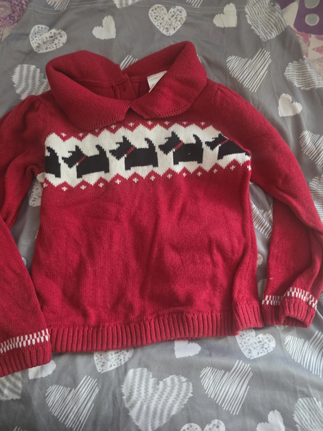 ⚽️ Gymboree Red Scottie Dog Sweater 18-24 Months