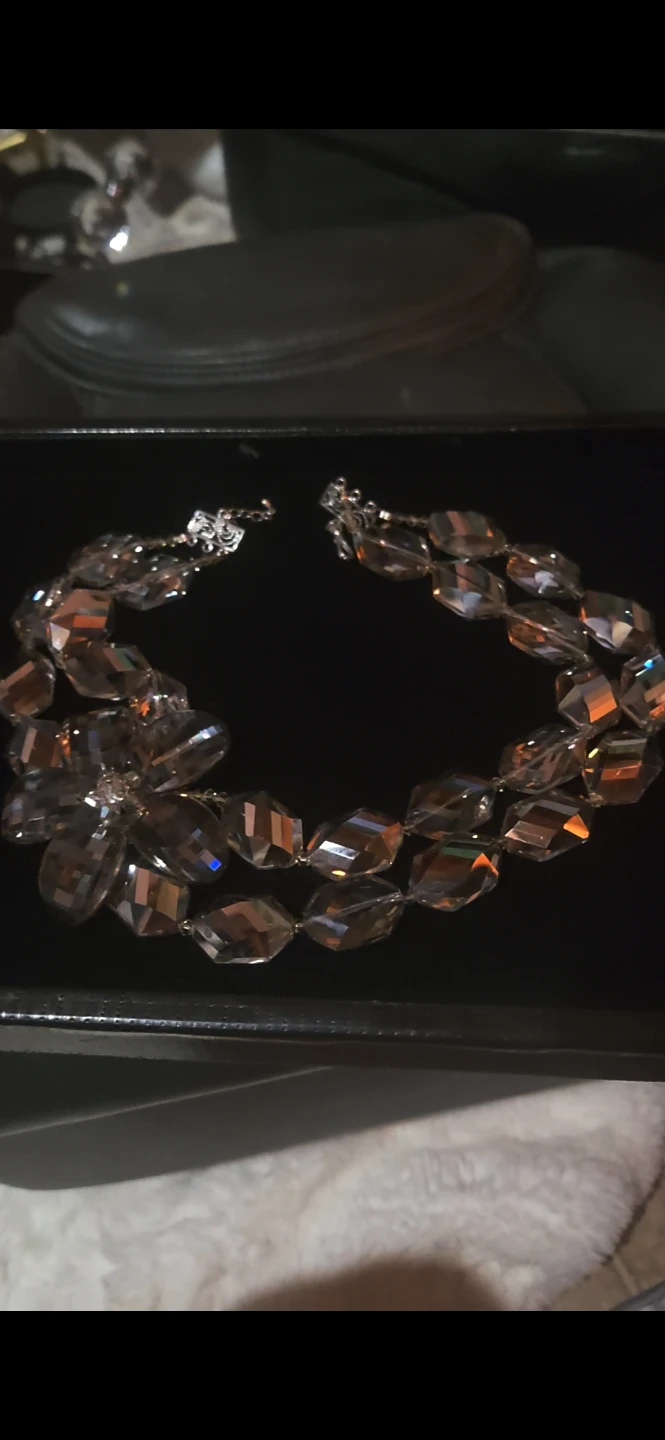 "Vintage Butler and Wilson Clear Crystal Statement Necklace