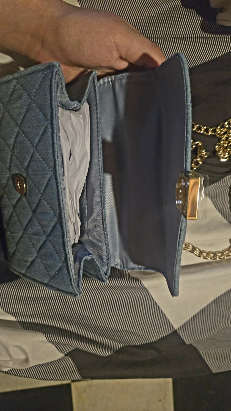 Guess Quilted Denim Shoulder Bag - photo 2