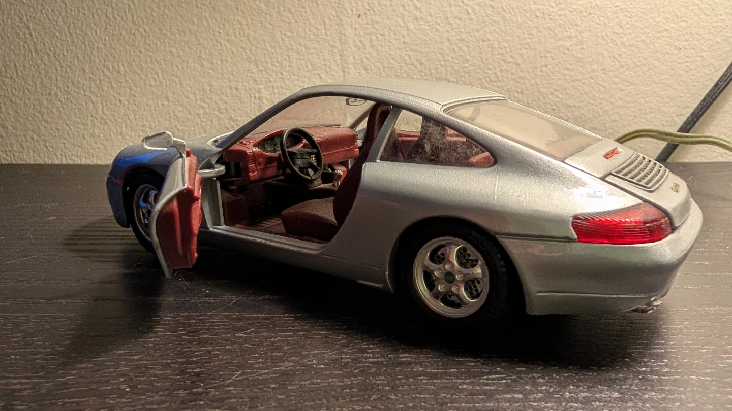 Porsche 911 Model Car - Silver - photo 2