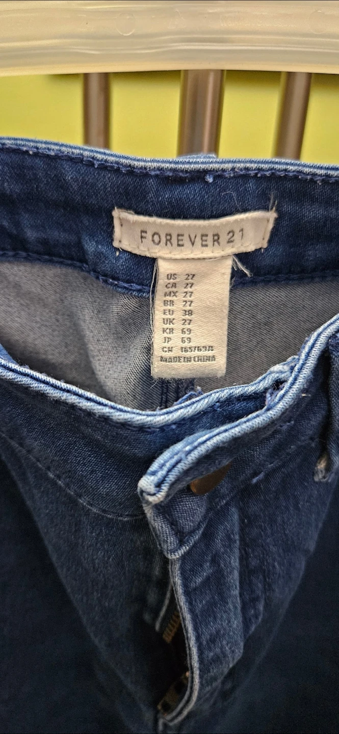 Forever 21 Women's Blue Denim Jeans Size 27 - photo 3