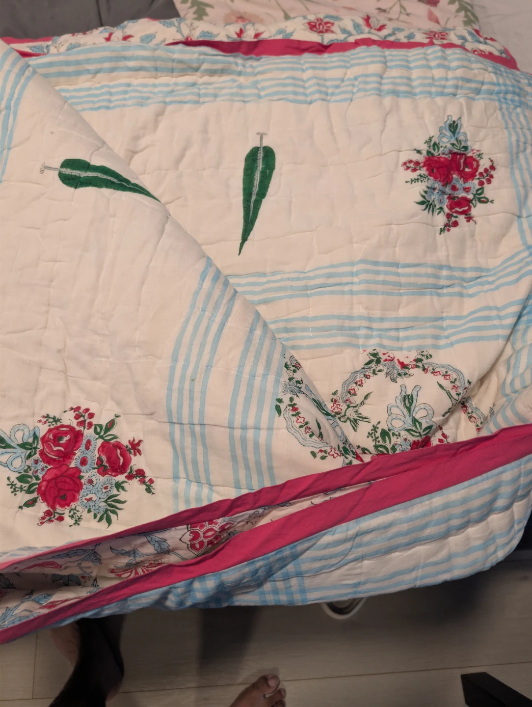 Pure cotton Jaipur Floral Quilt - photo 2