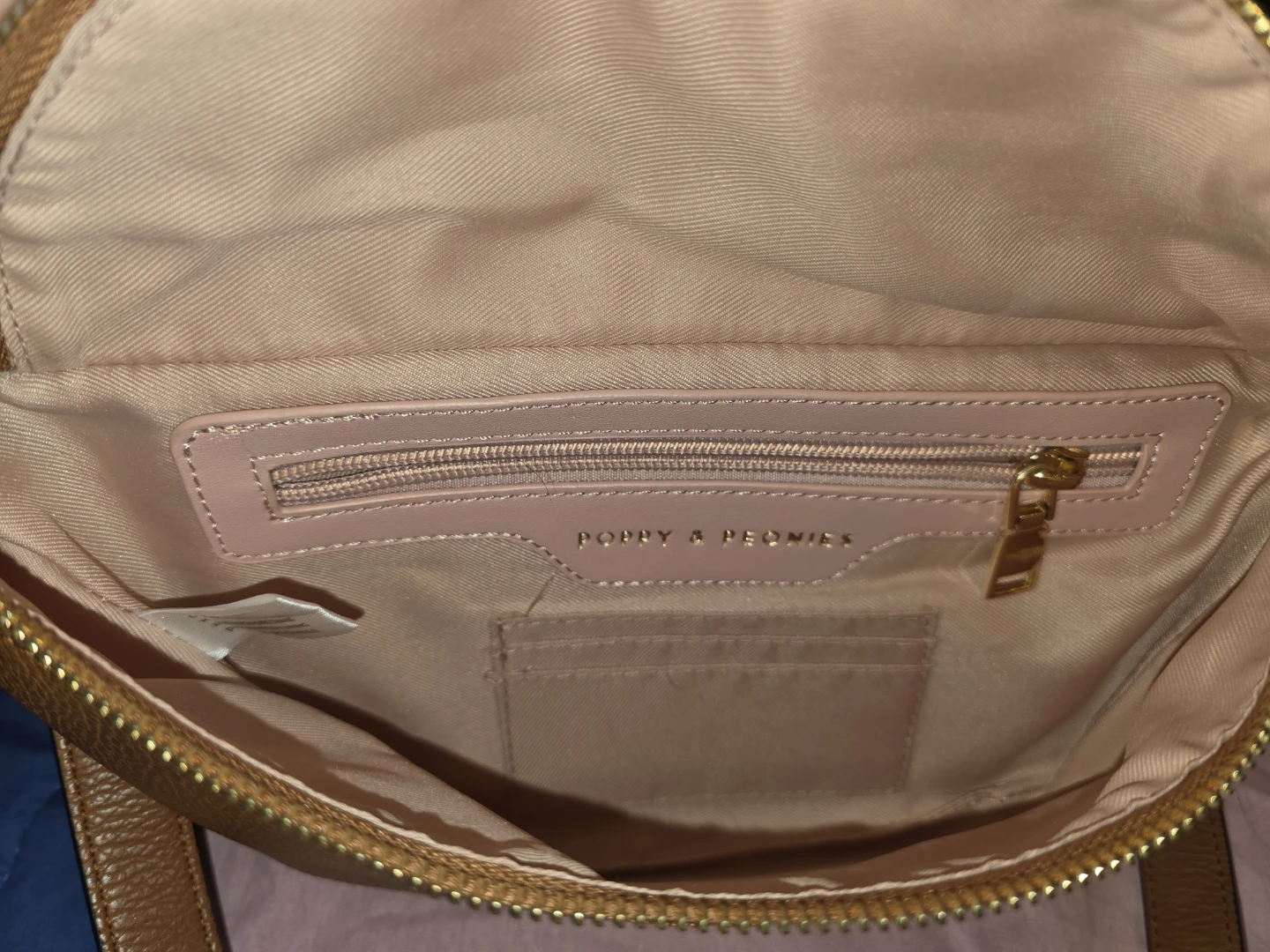 Poppy & Peonies Brown Leather Crossbody Bag - photo 3