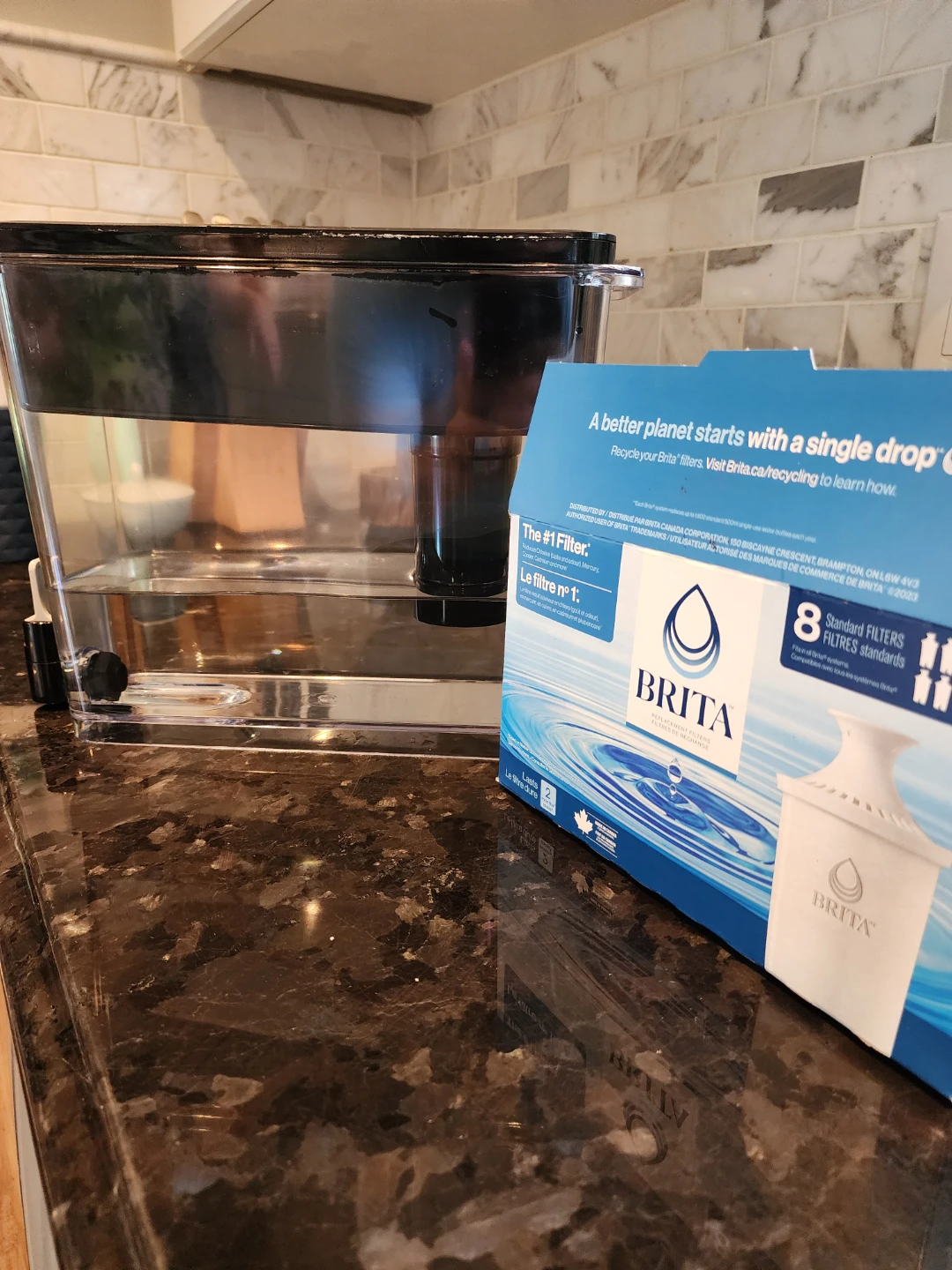 Brita Water Filter Pitcher with 6 Standard Filters