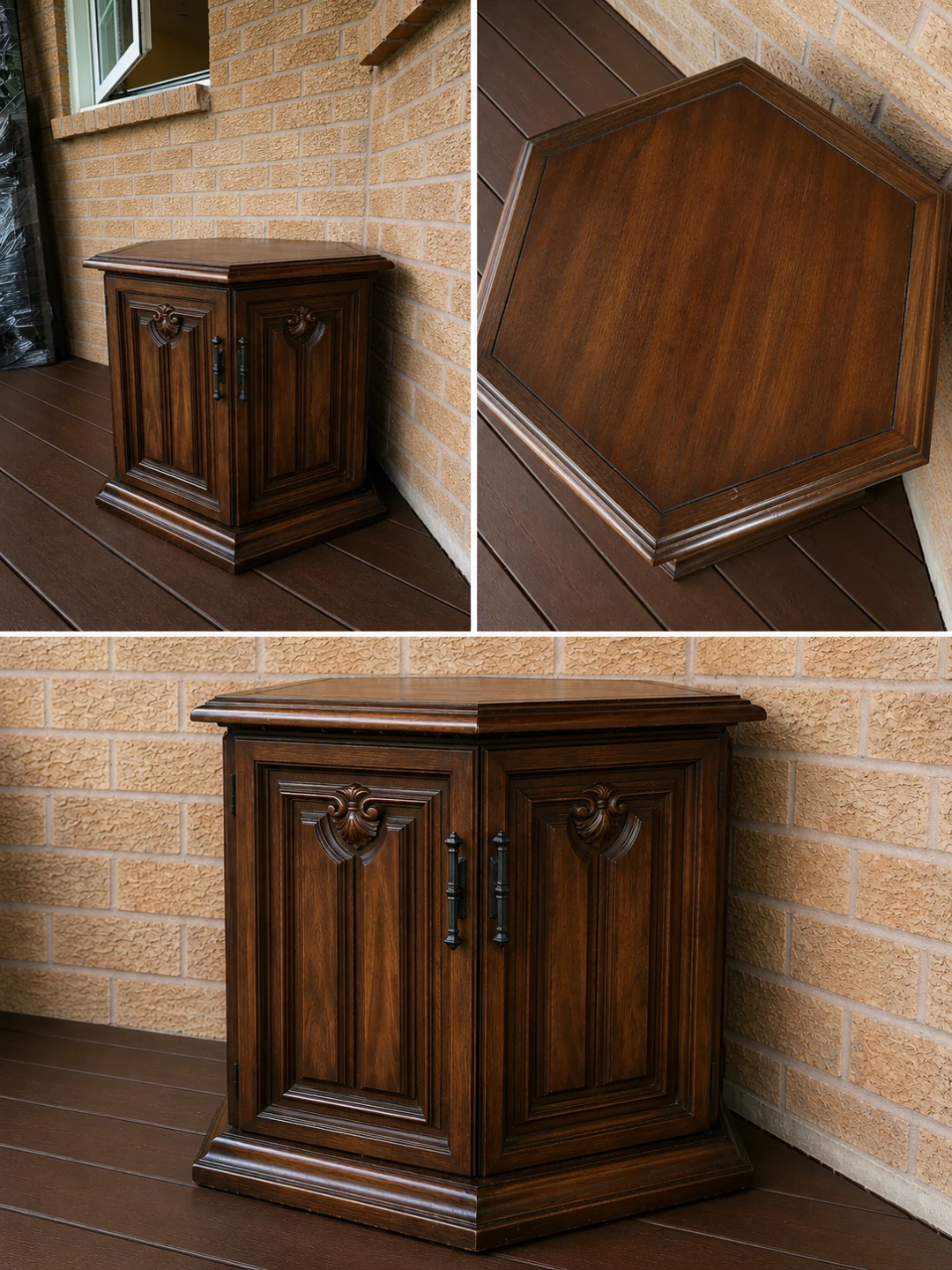 Vintage Wooden End Table - photo 2