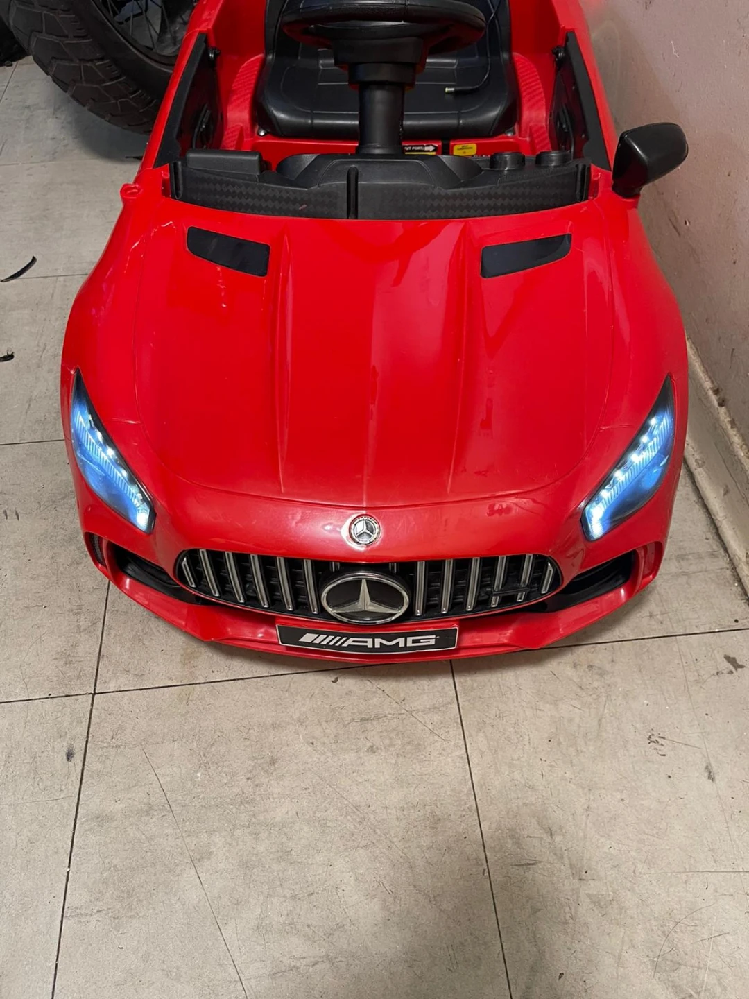 Red Mercedes-Benz AMG GT Ride-On Car for Kids